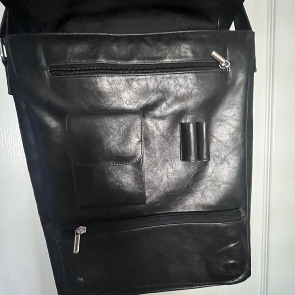 Black Foldover Work Bag - Picture 2 of 4
